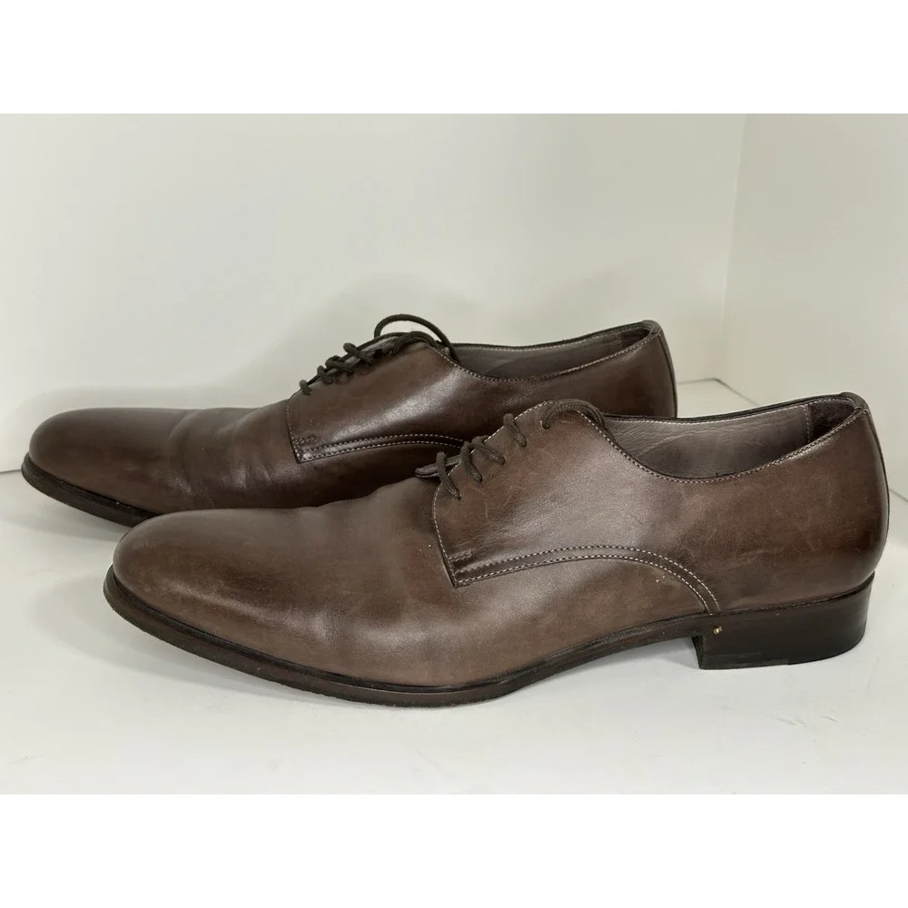 Lavorazione Blake Vero Cuoio, Made in‎ Italy, Brown Leather Dress Shoes, 43.5